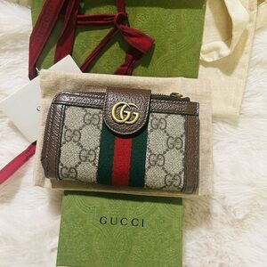 Authentic Gucci Ophidia GG Jacquard Bi-Fold Wallet NIB